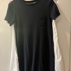 Theory Navy and White Mini Dress